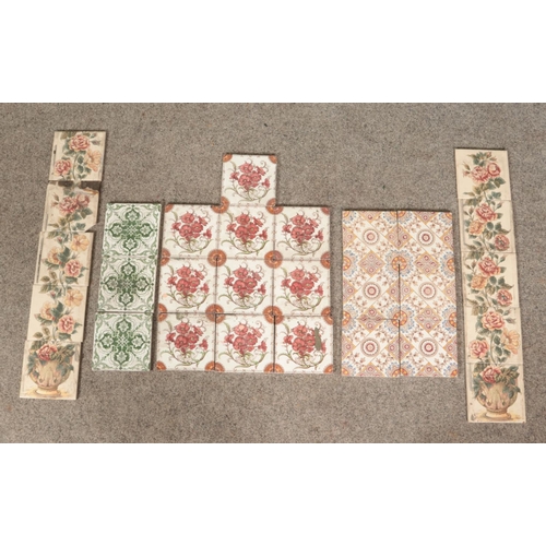 298 - A collection of Victorian/Edwardian ceramic tiles with transfer printed decoration.