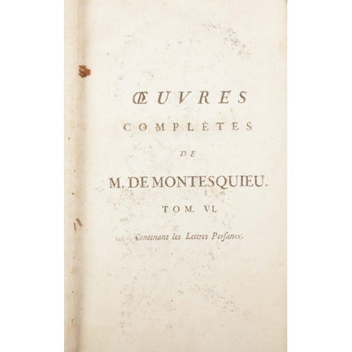 46 - Charles De Secondat Baron De Montesquieu: Completes De Monsieur De Montesquieu 1784 Nouvelle Edition... 