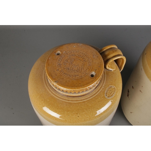 378 - A pair of large Richard Smiths Executors Acid Makers Glasgow stoneware flagons

Hx37cm