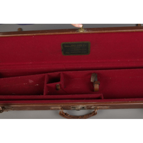 88 - A Midland Gun Co gun case with fitted red interior.

83cm long