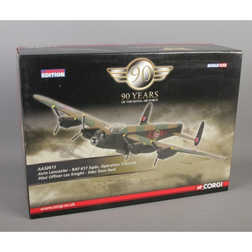 175 - A boxed Corgi Aviation Archive 90 Years of the Royal Airforce limited edition 1:72 scale Avro Lancas... 