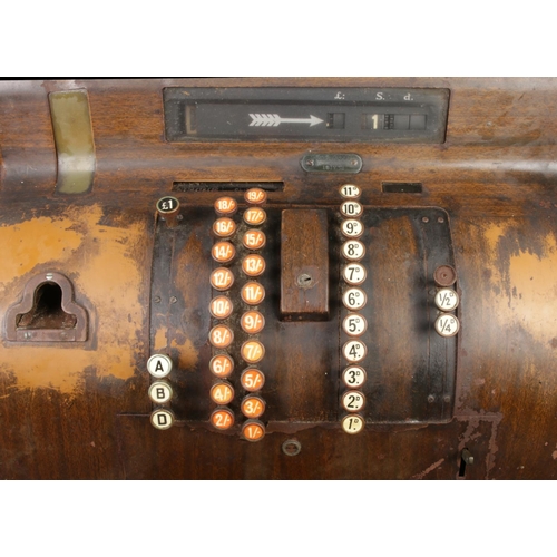 209 - An early Twentieth Century National Cash Register; 1817 SE. With scumble glaze steel frame, crank ha... 