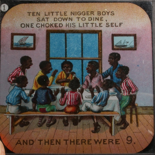 24 - A boxed set of Primus coloured lantern slides, No. 515. Ten Little Boys.