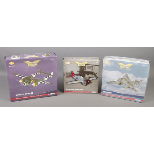 428 - Three boxed limited edition Corgi 'The Aviation Archive' 1:72 scale diecast model planes. Includes R... 