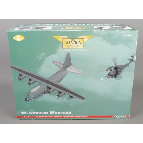 434 - A boxed limited edition Corgi 'The Aviation Archive' 1:144 scale diecast model plane. US Modern Warf... 