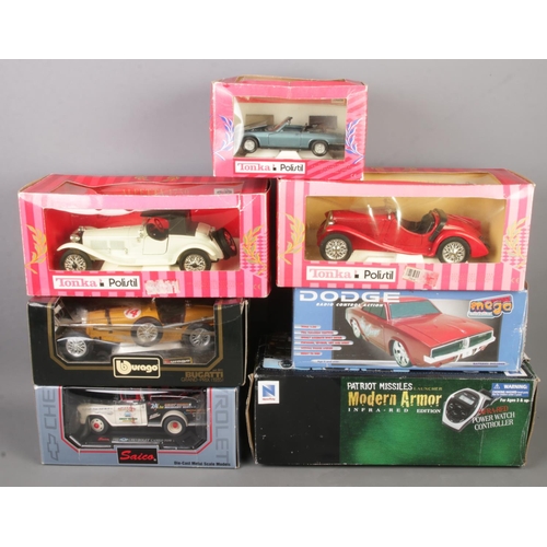 436 - Seven boxed diecast vehicles. Includes Tonka Polistil examples, etc.