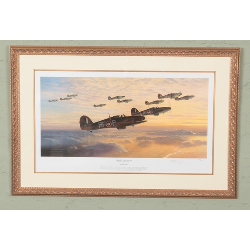 527 - A framed limited edition military aviation print by Mark Postlethwaite, signed in pencil by the arti... 