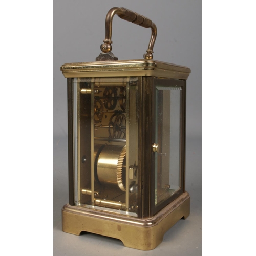 559 - A brass French Angelus carriage clock.