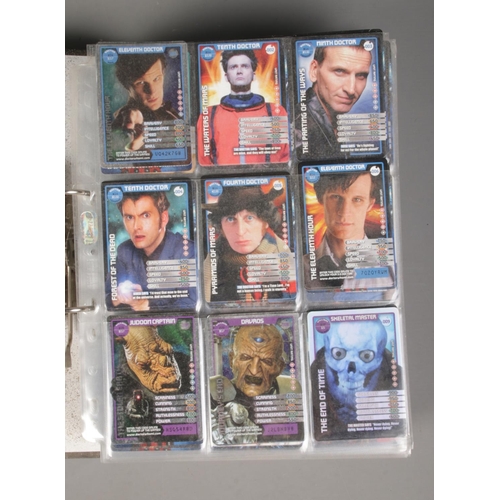 111 - A folder of Doctor Who trading cards to include near complete set of Monster Invasion cards, Alien I... 