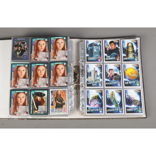 111 - A folder of Doctor Who trading cards to include near complete set of Monster Invasion cards, Alien I... 