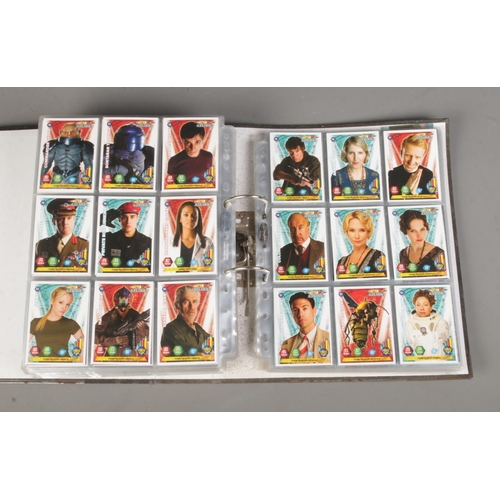 111 - A folder of Doctor Who trading cards to include near complete set of Monster Invasion cards, Alien I... 