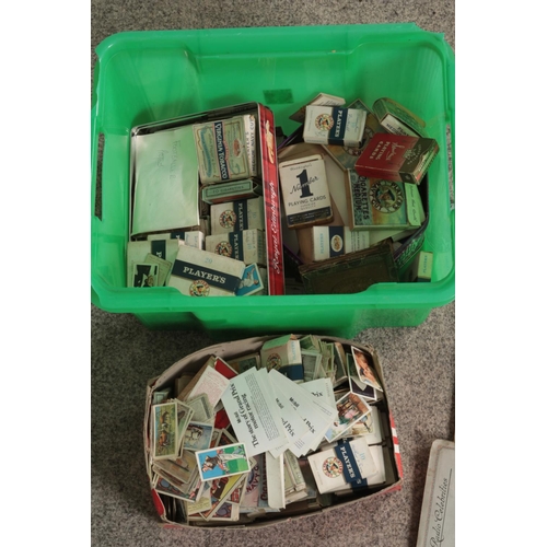 213 - A large collection of cigarette, tea and photo cards of various subjects. To include Wills, John Pla... 