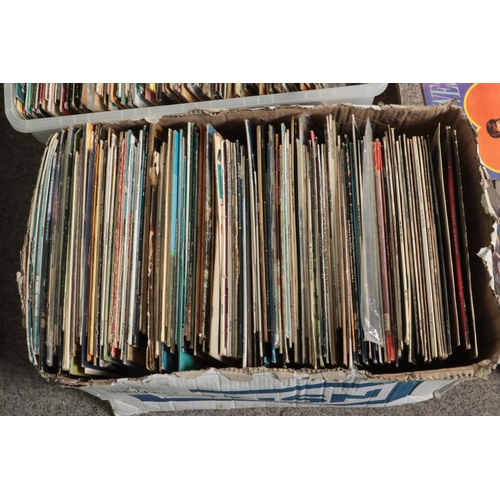 215 - Three boxes of assorted LP records of mainly country to include Connie Francis, Buck Owens, Johnny L... 