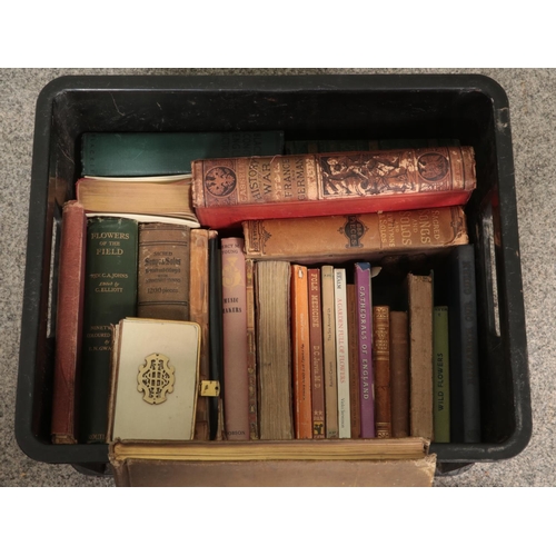 243 - A box of vintage and antique books, to include several Rudyard Kipling novels, published by Macmilla... 