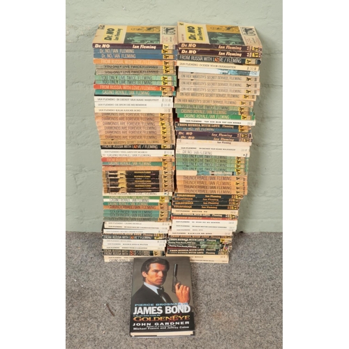 285 - A box of James Bond books. Includes large quantity of PAN examples, etc.