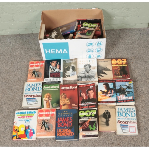 287 - A box of James Bond books.