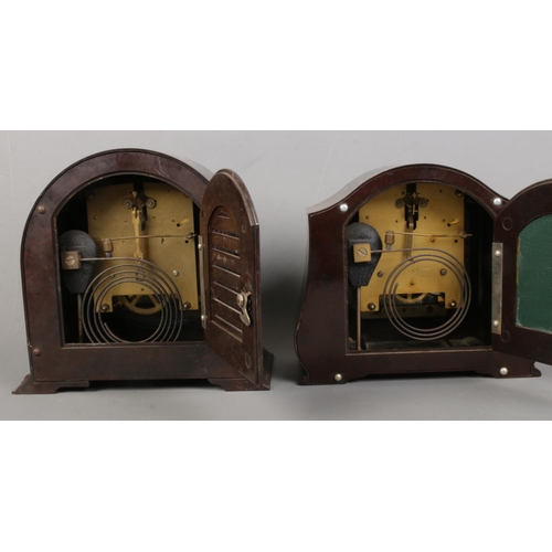 38 - Two Smiths Enfield bakelite clocks.