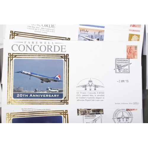 49 - A collection of approx. 100 Benham First Day Covers titled Farewell Concorde. Includes several anniv... 