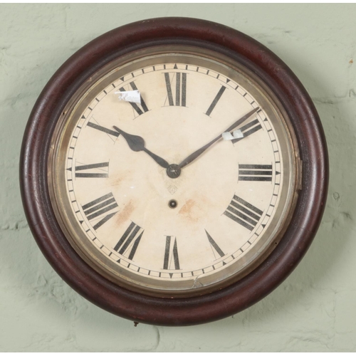 377 - A mahogany cased Ansonia school clock.