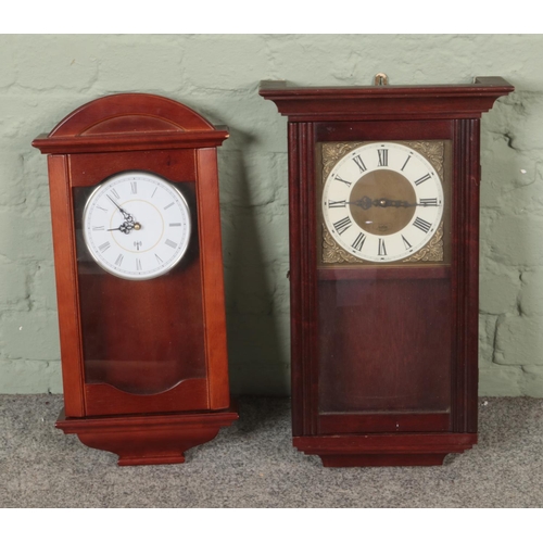 396 - Two pendulum wall clocks to include Acctim and quartz example.