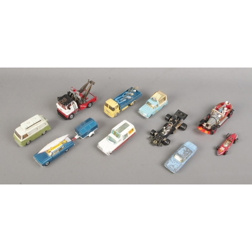 71 - A collection of play-worn Corgi diecast vehicles, to include Chitty Chitty Bang Bang, Walls Ice Crea... 