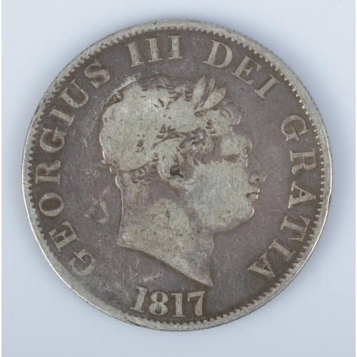 417 - A George III silver half crown dated for 1817.