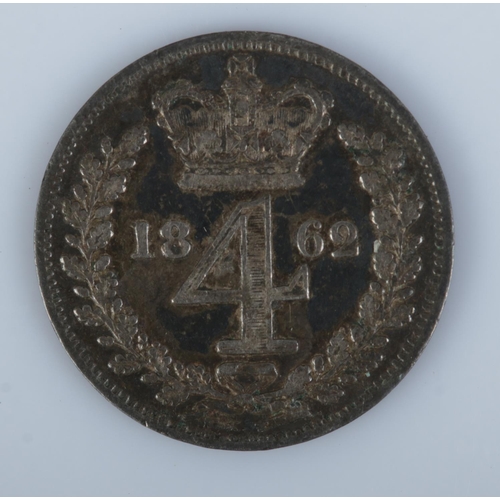 419 - An 1862 Victorian maundy fourpence/groat. Proof.