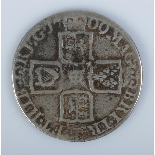 420 - A Queen Anne silver shilling dated 1709.