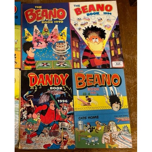 189 - Two boxes of assorted books and annuals to include Beano, Dandy, Kelly's Directory 1965-66, The Harm... 