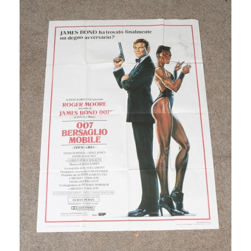 147 - An original 1985 French One-Panel cinema advertising poster for James Bond 007 ' A View To Kill ' fe... 