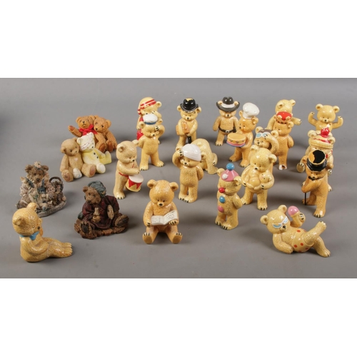 89 - A collection of Danbury Mint Teddy bears by Pam Storey includes other teddy bear figures