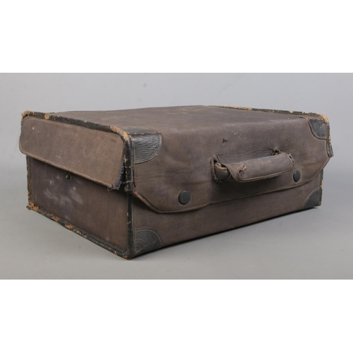 135 - A Finnigans of Manchester vanity case with assembled silver mounted accoutrements all bearing the sa... 