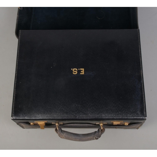 135 - A Finnigans of Manchester vanity case with assembled silver mounted accoutrements all bearing the sa... 