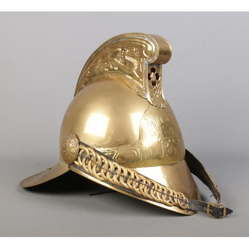 164 - A brass Merryweather fire helmet for the NSW Fire Brigade.