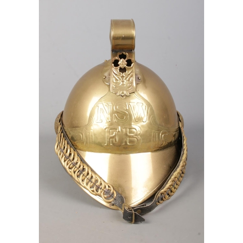 164 - A brass Merryweather fire helmet for the NSW Fire Brigade.