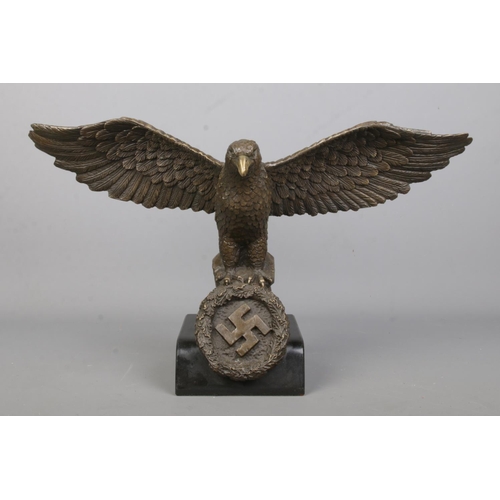 181 - A bronze sculpture of a German eagle. Height 24cm.