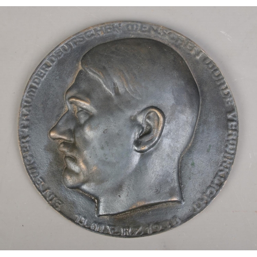 183 - A German bronze commemorative plaque; An eternal dream of the German people was realized, March 13th... 