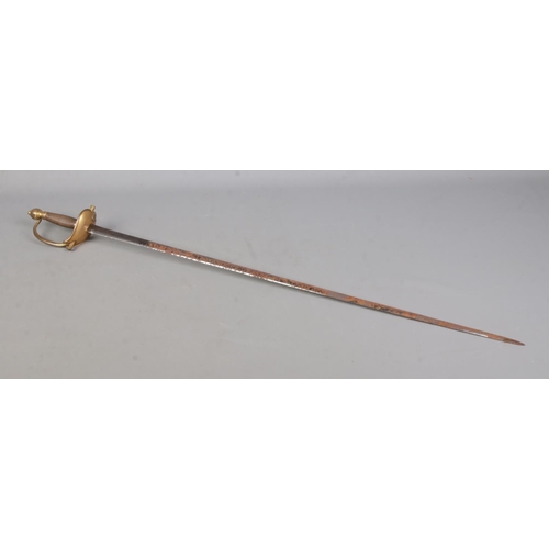 194 - An officer's dress sword with scabbard. Similar to an 1840 American Civil War period example. Having... 