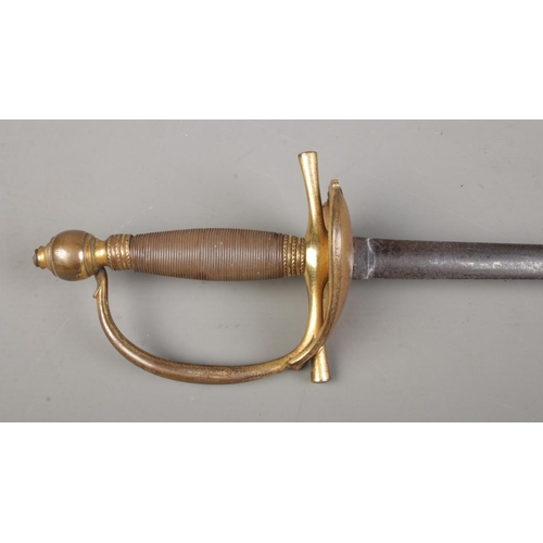 194 - An officer's dress sword with scabbard. Similar to an 1840 American Civil War period example. Having... 