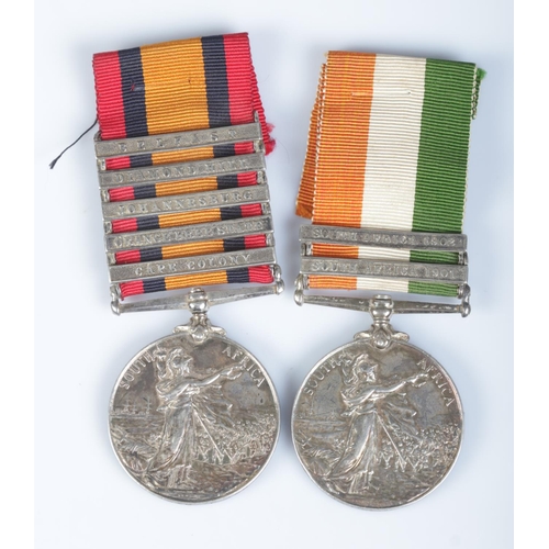 223 - A pair of South Africa Boer war service medals awarded to Driver J Hargreaves, 12731, Army Service C... 