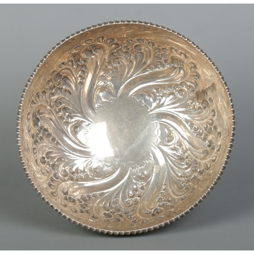 85 - A Victorian silver rose bowl. Bearing later presentation inscription for Blackpool Musical Festival;... 