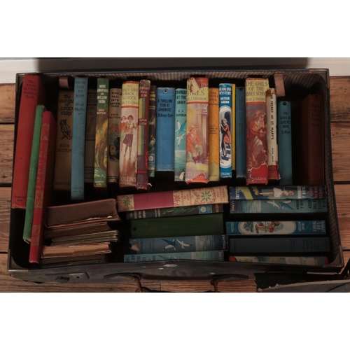 393 - A box of vintage children's books. Includes Enid Blyton examples, etc.