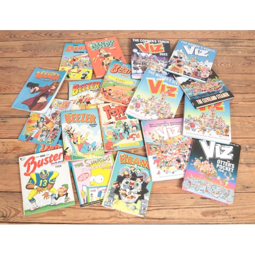 426 - A quantity of annuals including Viz, Dandy and Beano examples.