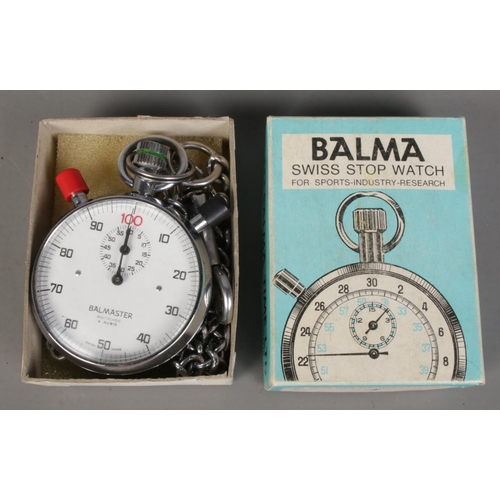 503 - A boxed Balma Time Ltd Balmaster stopwatch.