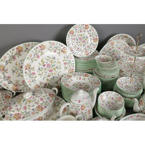 322 - A vast collection of Minton Haddon Hall dinnerwares. Including cup & saucers, teapot, sugar bowls, t... 