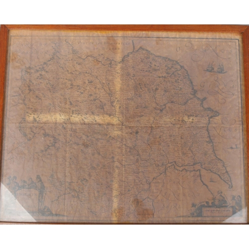 408 - Two maps. Includes 'A New & Accurat Map of Their Majesties Island of Jersey' and 'Part of The Bishop... 