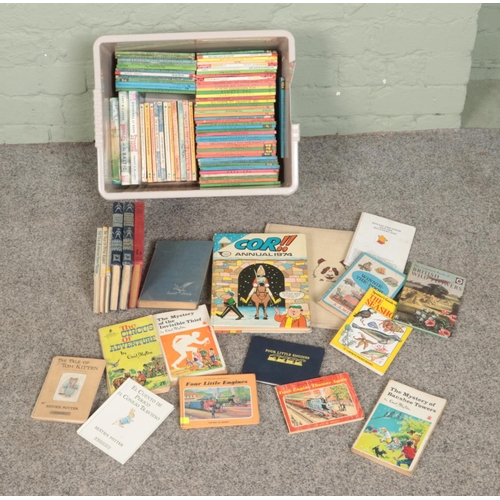 209 - A box of assorted vintage books to include Enid Blyton, Ladybird, Beatrix Potter, etc.