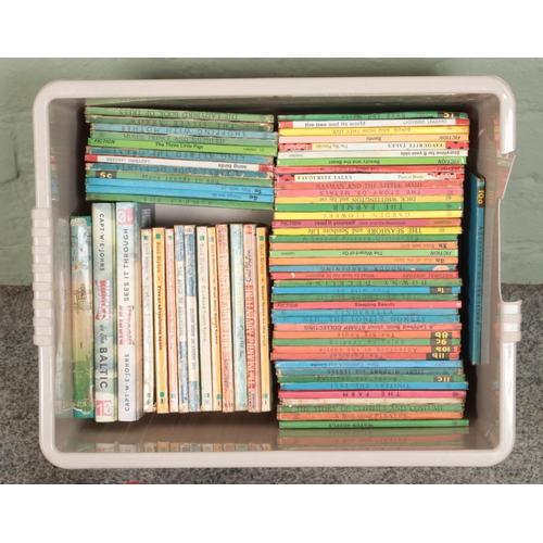 209 - A box of assorted vintage books to include Enid Blyton, Ladybird, Beatrix Potter, etc.