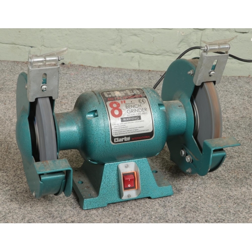 233 - A Clarke Metalworker 8 inch electric bench grinder.