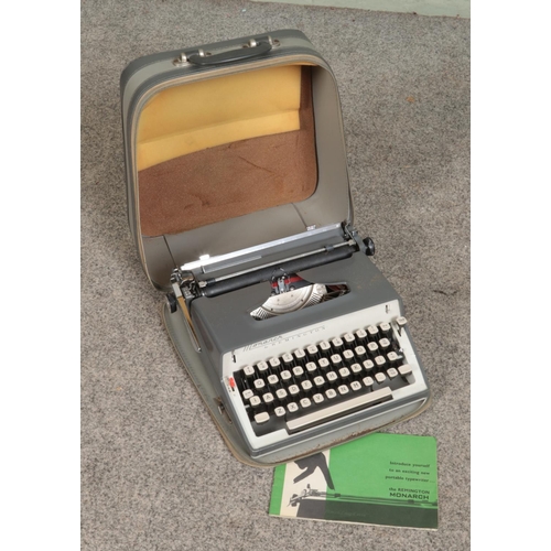 281 - A 1960s Remington Monarch portable typewriter.